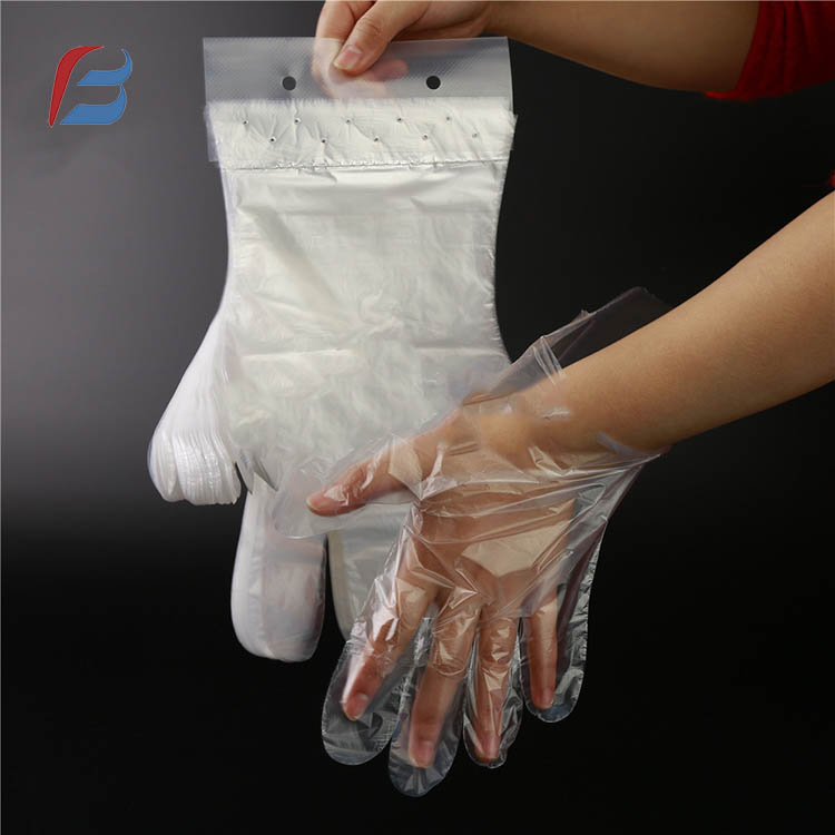 pe gloves with plastic card